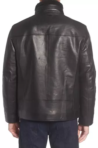 men's genuine lambskin leather biker jacket classic moto zip style modern