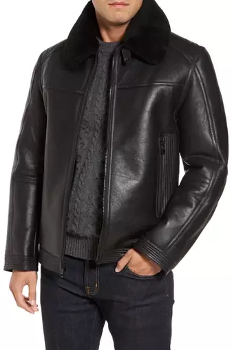 men's genuine lambskin leather biker jacket classic moto zip style stylish