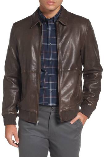 Men's genuine lambskin leather jacket  motorcycle biker racer style jacket-cl-m30