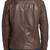 Men's genuine lambskin leather jacket brown motorcycle biker racer style jacket-cl-m31