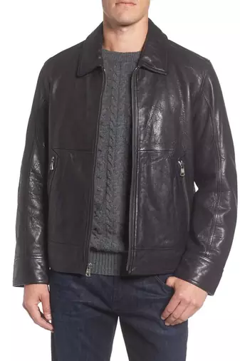 men's genuine lambskin leather biker jacket classic moto zip style superior