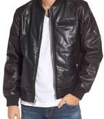 Men's genuine lambskin leather jacket leather motorcycle biker racer style jacket-cl-m37