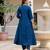Blue color vichitra silk fabric designer embroidery work graceful girlie kurta set for party looks