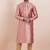 Pink color jacquard silk premium designer festive wear kurta pyjama set