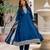 Blue color vichitra silk fabric designer embroidery work graceful girlie kurta set for party looks