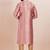 Pink color jacquard silk premium designer festive wear kurta pyjama set