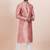 Pink color jacquard silk premium designer festive wear kurta pyjama set