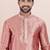 Pink color jacquard silk premium designer festive wear kurta pyjama set