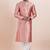 Pink color jacquard silk premium designer festive wear kurta pyjama set