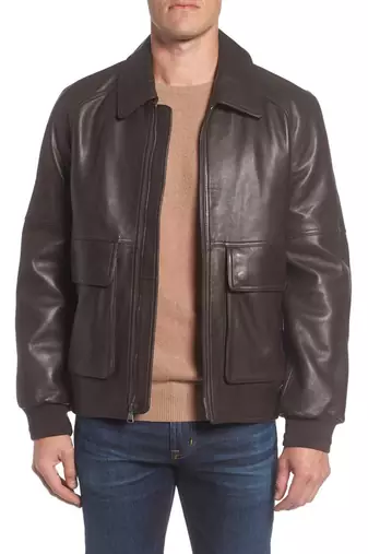 Men's genuine lambskin leather jacket leather motorcycle biker racer style jacket-cl-m41