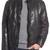 Men's genuine lambskin leather jacket leather motorcycle biker racer style jacket-cl-m42