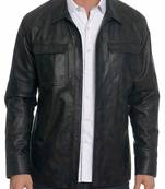 Men's genuine lambskin leather jacket leather motorcycle biker racer style jacket-cl-m44
