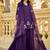 Purple color chandri fabric designer embroidery work graceful girlie kurta set for party looks