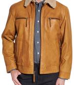 Men's genuine lambskin leather jacket leather motorcycle biker racer style jacket-cl-m45