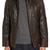 Men's motorcycle leather jacket brown genuine lambskin  leather style jacket