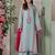 Sky blue color french crepe fabric designer embroidery work graceful girlie kurta set for party looks