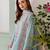 Sky blue color french crepe fabric designer embroidery work graceful girlie kurta set for party looks