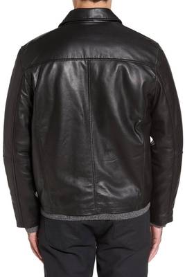 men's genuine lambskin leather biker jacket classic moto zip style select 2