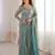 Sky blue color fandy silk fabric designer embroidery work graceful girlie kurta set for party looks
