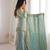 Sky blue color fandy silk fabric designer embroidery work graceful girlie kurta set for party looks