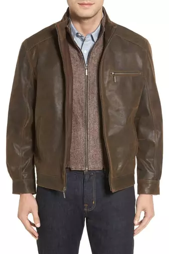 men's genuine lambskin leather biker jacket classic moto zip style unique