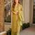 Green color beautiful cambric cotton fabric smart printed readyade suit