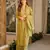 Green color beautiful cambric cotton fabric smart printed readyade suit