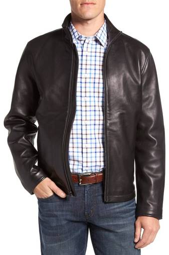 men's genuine lambskin leather biker jacket classic moto zip style special