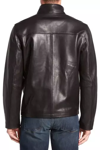 men's genuine lambskin leather biker jacket classic moto zip style special