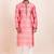 Pink cotton jacquard  premium designer festive wear kurta pyjama set