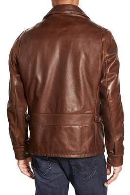 men's genuine lambskin leather biker jacket classic moto zip style original 2