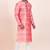 Pink cotton jacquard  premium designer festive wear kurta pyjama set