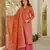 Rust color beautiful cambric cotton fabric smart printed readyade suit