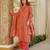 Rust color beautiful cambric cotton fabric smart printed readyade suit