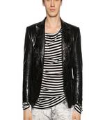 Men's genuine lambskin leather jacket leather motorcycle blazer style jacket-cl-m54