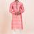 Pink cotton jacquard  premium designer festive wear kurta pyjama set