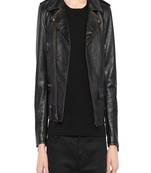Men's genuine lambskin leather jacket leather motorcycle biker racer style jacket-cl-m55