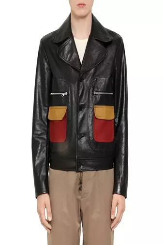 men's genuine lambskin leather biker jacket classic moto zip style pro