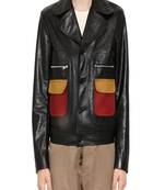 Men's genuine lambskin leather jacket leather motorcycle biker racer style jacket-cl-m57