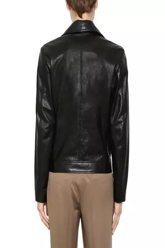 men's genuine lambskin leather biker jacket classic moto zip style pro