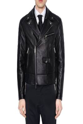 men's genuine lambskin leather biker jacket classic moto zip style advanced 1