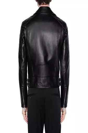 men's genuine lambskin leather biker jacket classic moto zip style advanced