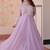 Lavender color heavy and ethnic coading embroidered with beads work wedding special gown with dupattta