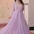 Lavender color heavy and ethnic coading embroidered with beads work wedding special gown with dupattta