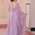 Lavender color heavy and ethnic coading embroidered with beads work wedding special gown with dupattta