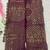 Wine dori zari and sequins work kasturi silk blend georgette saree