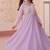 Lavender color heavy and ethnic coading embroidered with beads work wedding special gown with dupattta