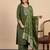 Mahendi color sophisticated cotton blend fabric embroidered fancy kurta set