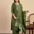 Mahendi color sophisticated cotton blend embroidered fancy kurta set
