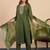Mahendi color sophisticated cotton blend fabric embroidered fancy kurta set